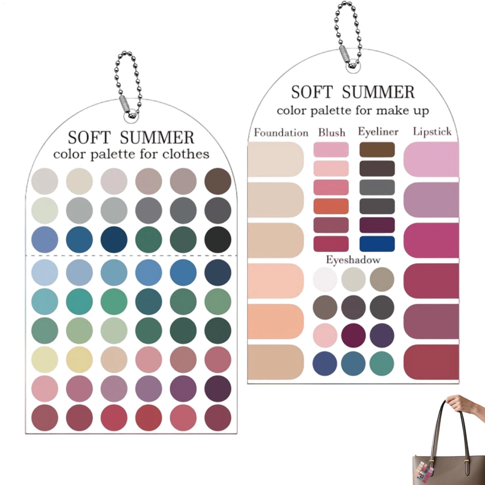 Summer Clothing Palette - 2 шт. Мягкие летние цветовые палитры-карточки,