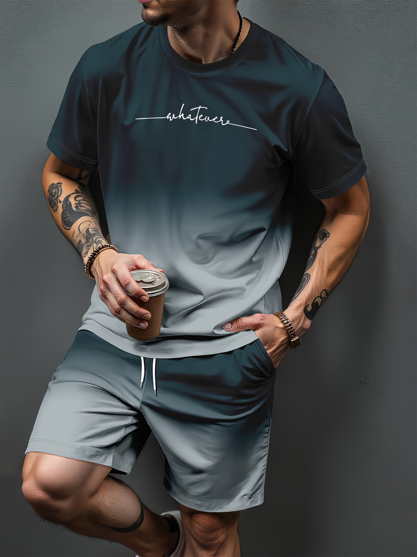 Summer Clothing Petite - Спортивные костюмы с градиентным буквенным принтом