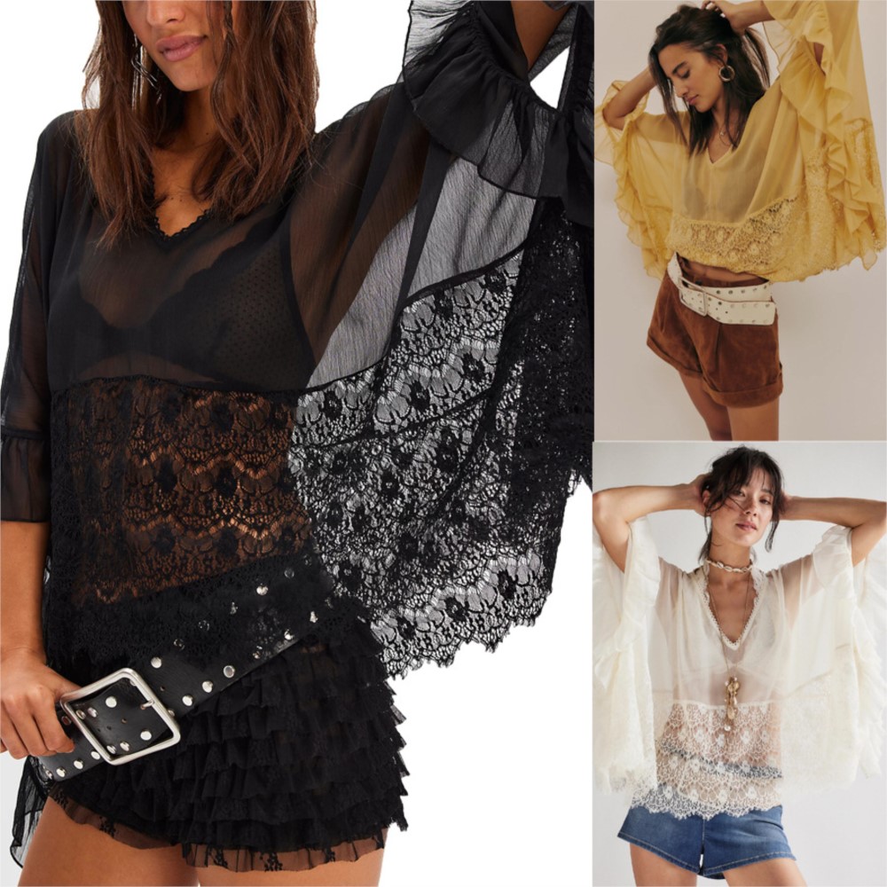 Summer Clothing Holiday - Свободная женская блузка с длинным рукавом,