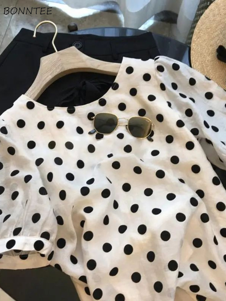 Summer Clothing Holiday - Блузки в горошек, женские элегантные летние