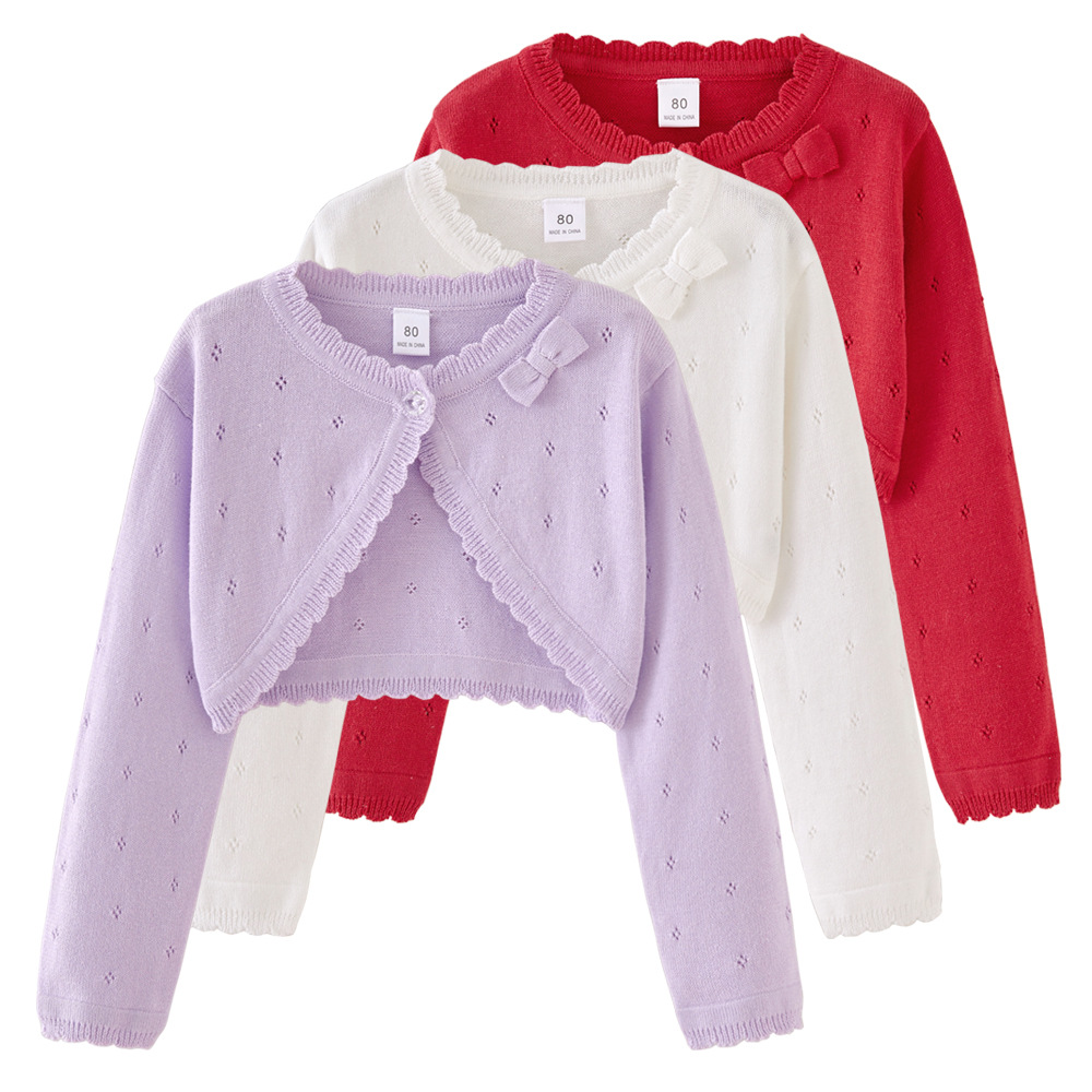 Yours Clothing Summer Jackets - Детский вязаный кардиган-жакет для девочек, весна-лето