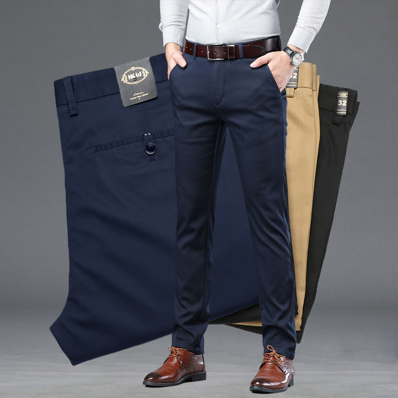 Summer Clothing Brands Men - Летние тонкие мужские узкие костюмные брюки,