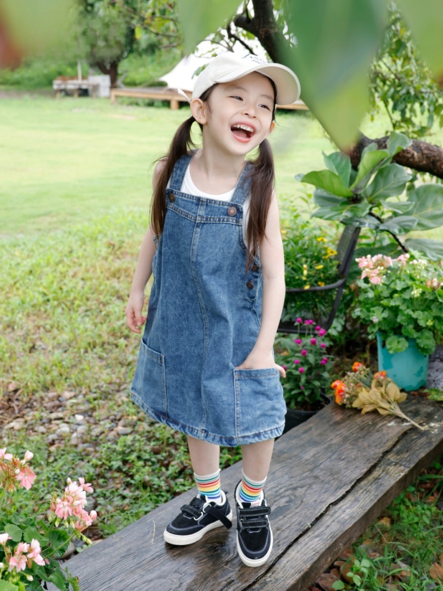 Vintage Summer Clothing Brand - Детские джинсовые комбинезоны-юбки для девочек, винтажные,
