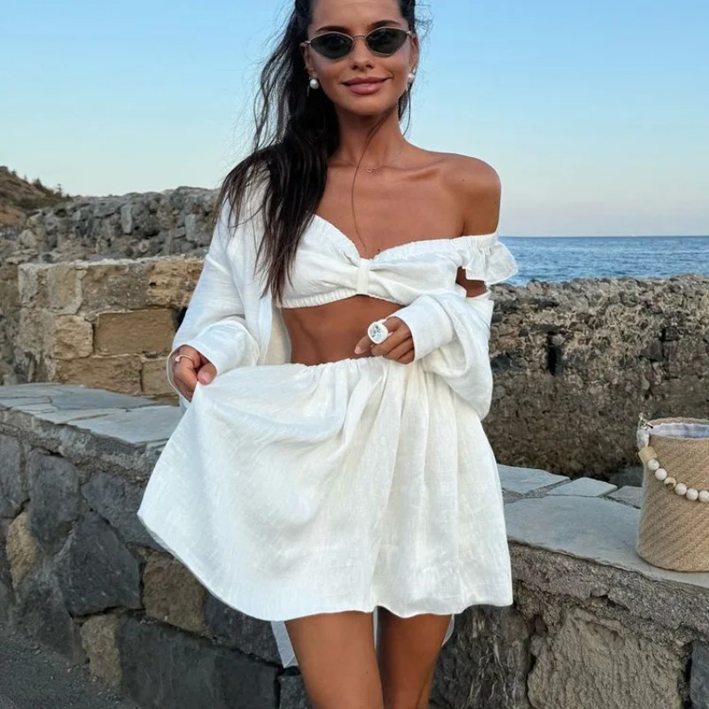 Summer Clothing Office - Майка с пышной мини-юбкой, комплект из