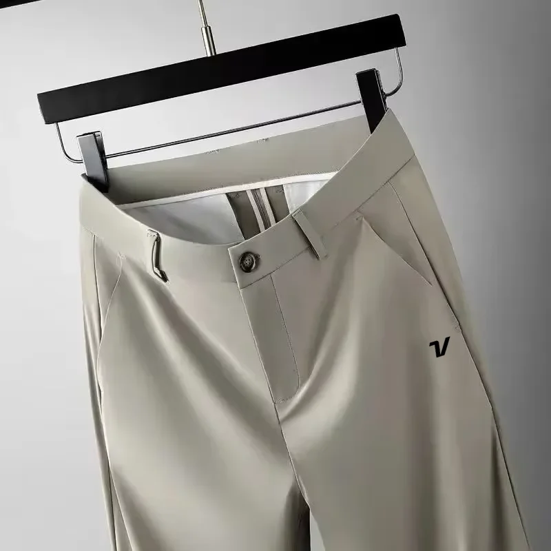 Summer Clothing Brands Men - Летний легкий шелковый мужской костюм для