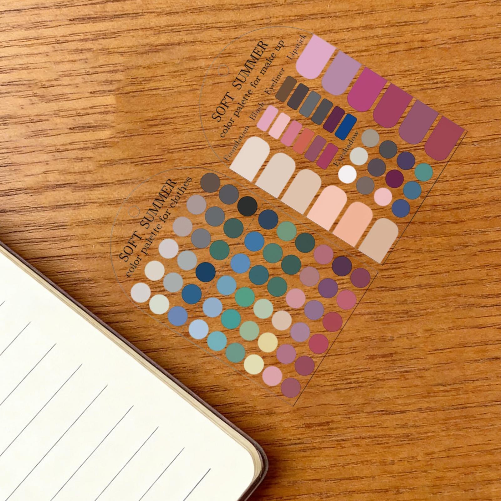 Summer Clothing Palette - Набор из 2 мягких акриловых карточек-палитр
