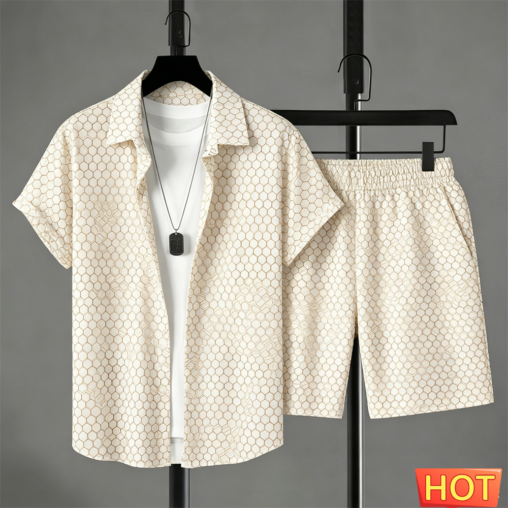 Summer Clothes Fashion - Летний мужской комплект: рубашка и шорты,