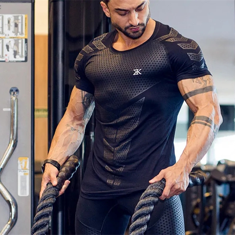 Summer Clothing Brands Men - Мужские спортивные футболки для бега, тренировочная