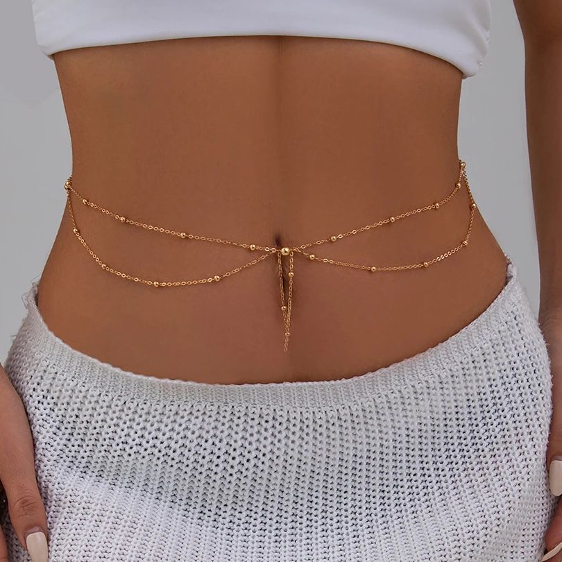 Summer Clothing Colors - KunJoe многослойная тонкая цепочка золотого цвета