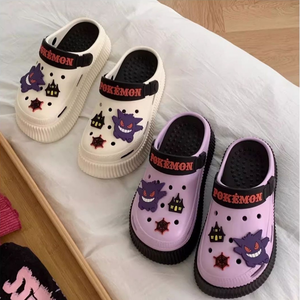 Summer Clothing Holiday - Тапочки Pokemon Gengar Sylveon, водонепроницаемая крутая
