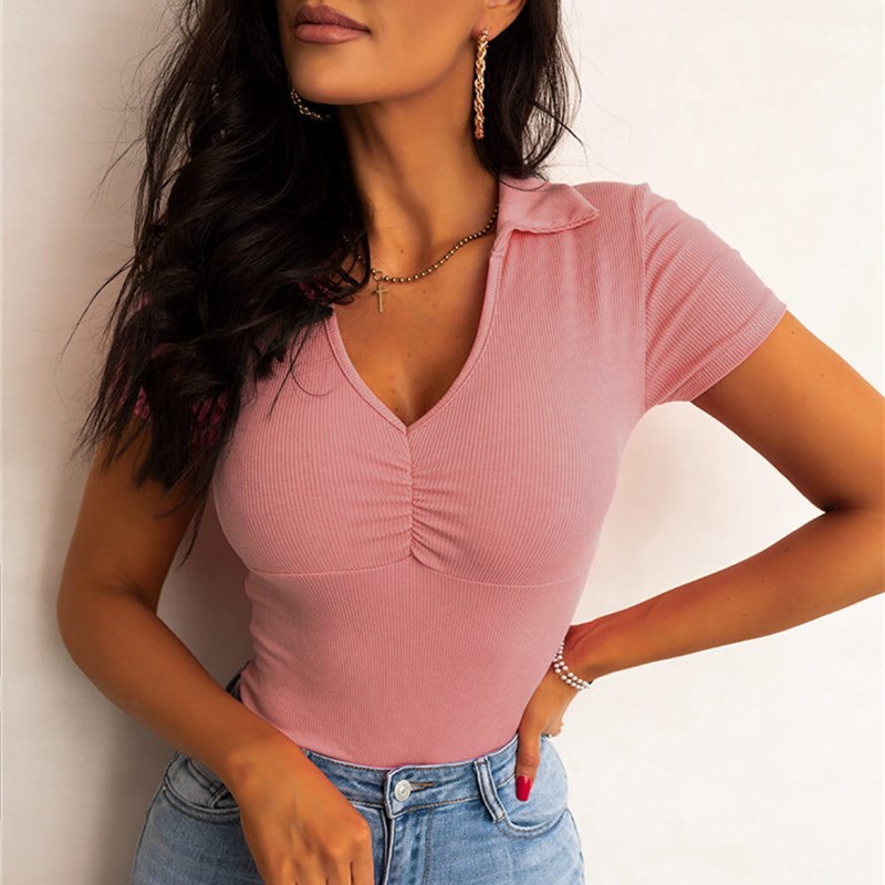 Женская футболка с отложным во – обзор и цена Summer Clothing Deals