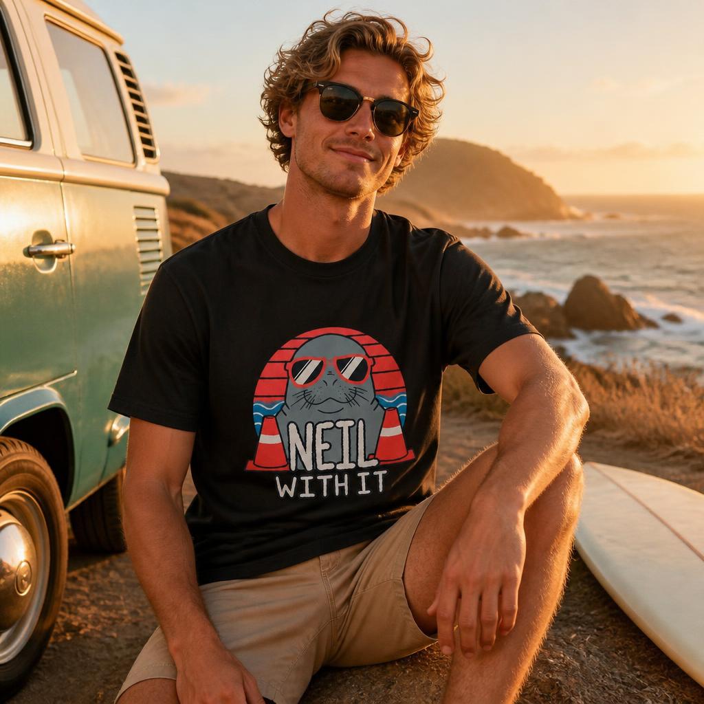 Мужская футболка Neil the Seal – обзор и цена Summer Clothing Deals