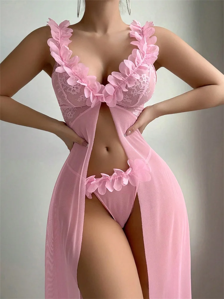 Розовая кружевная прозрачная н – обзор и цена Summer Clothing Dress