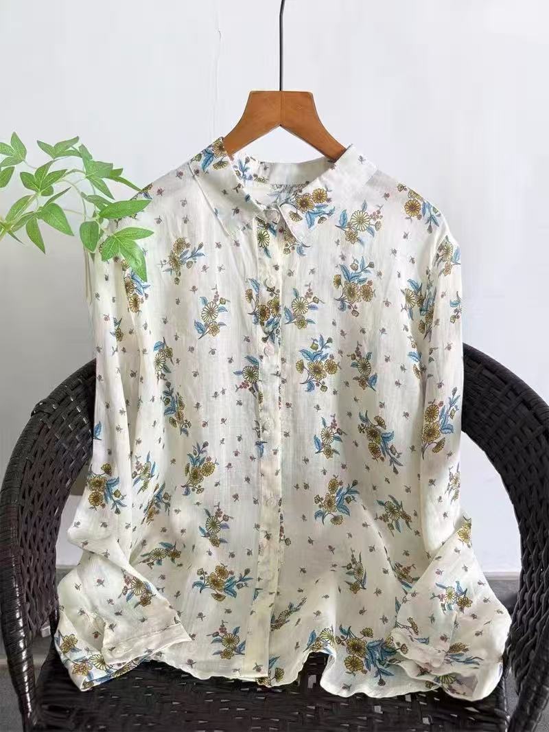 100% льняные рубашки и блузки  – обзор и цена Vintage Summer Clothing Brand